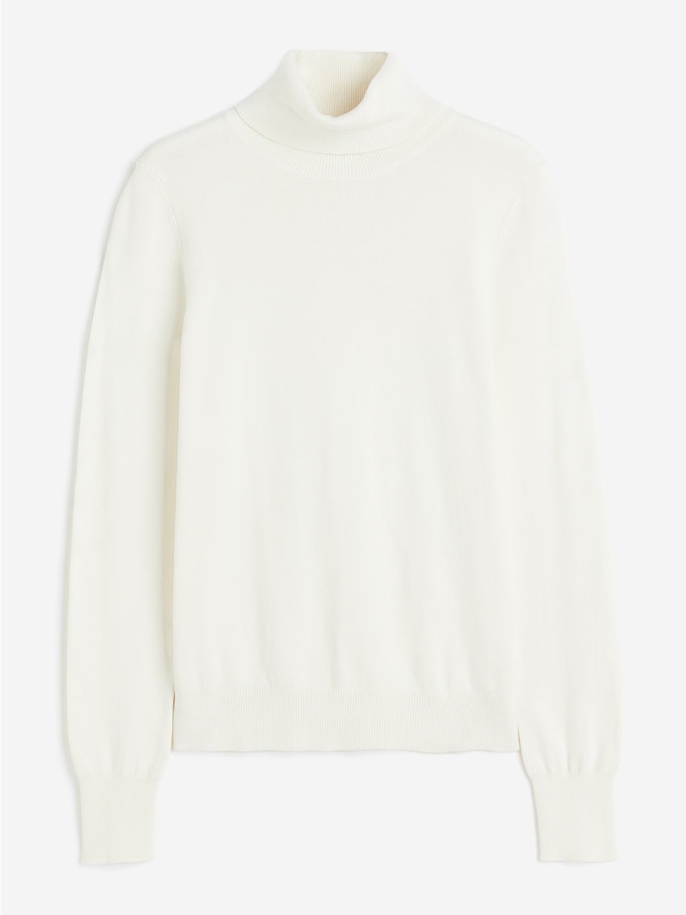 Classic White Turtleneck Sweater